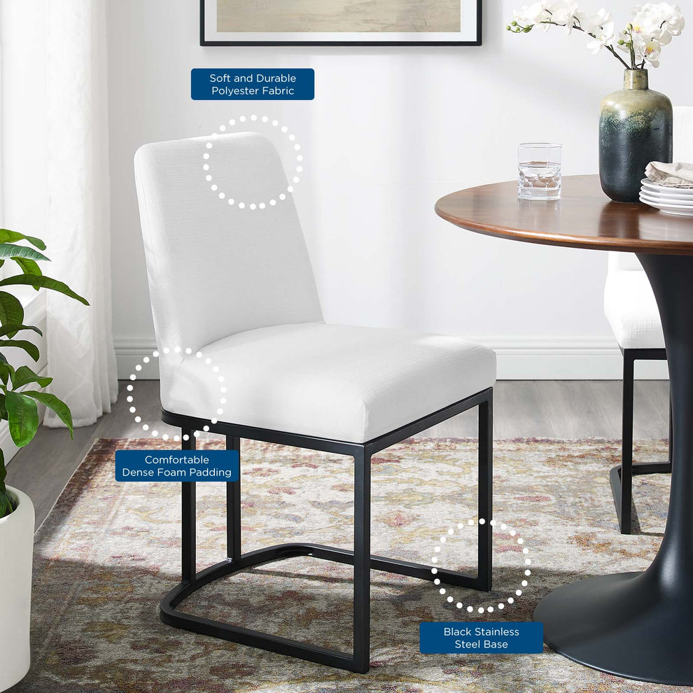 Modway Amplify Sled Base Upholstered Fabric Dining Side Chair - EEI-3811 | Dining Chairs | Modishstore - 31