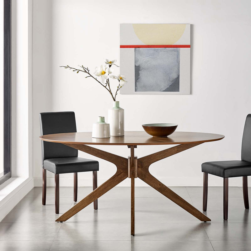 Modway Crossroads 63" Oval Wood Dining Table | Dining Tables | Modishstore