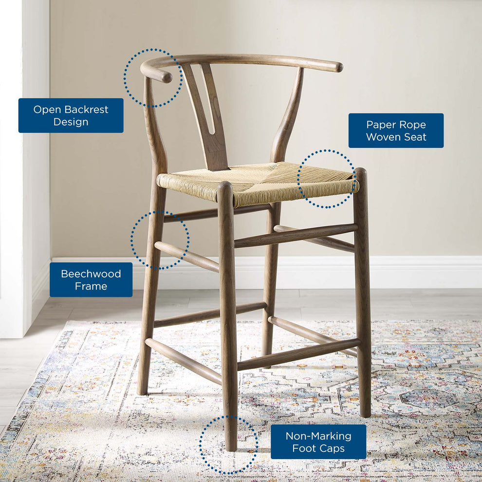 Modway Amish Wood Counter Stool - EEI-3850 | Counter Stools | Modishstore - 8