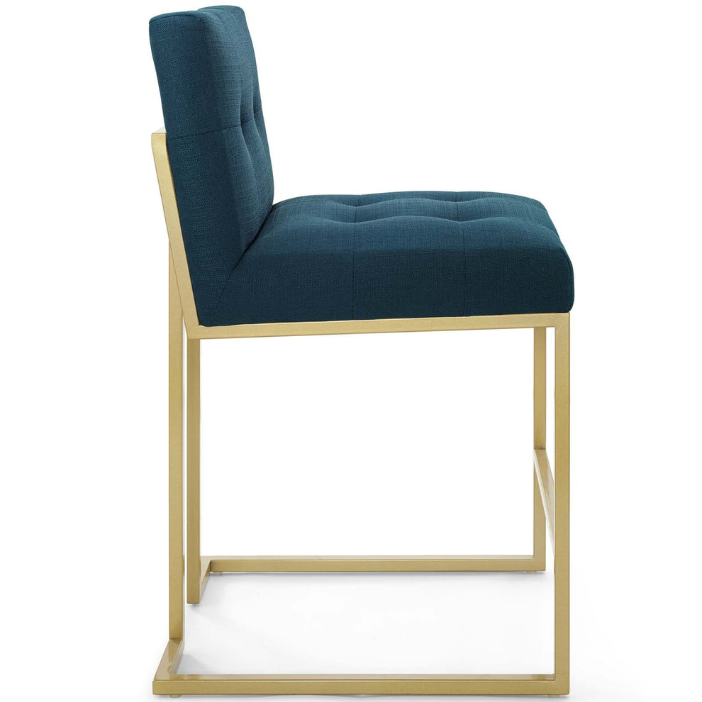 Modway Privy Gold Stainless Steel Upholstered Fabric Counter Stool - EEI-3852 | Counter Stools | Modishstore - 3