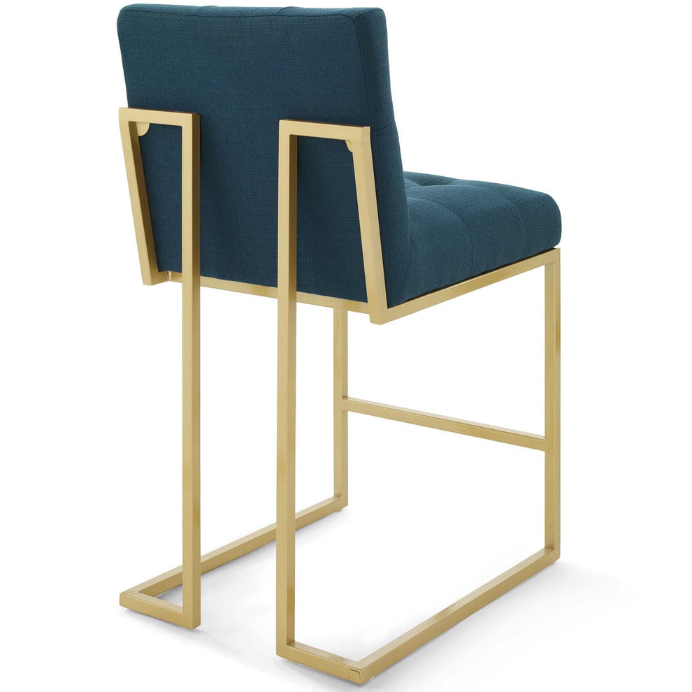 Modway Privy Gold Stainless Steel Upholstered Fabric Counter Stool - EEI-3852 | Counter Stools | Modishstore - 4