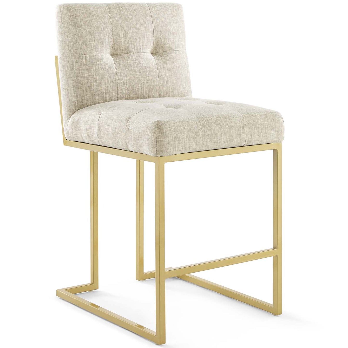 Modway Privy Gold Stainless Steel Upholstered Fabric Counter Stool | Counter Stools | Modishstore-10