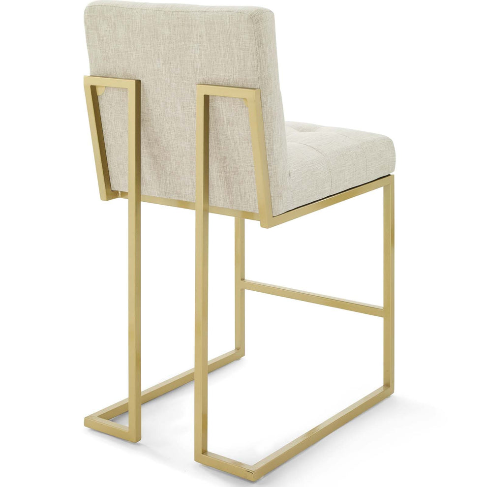Modway Privy Gold Stainless Steel Upholstered Fabric Counter Stool - EEI-3852 | Counter Stools | Modishstore - 12