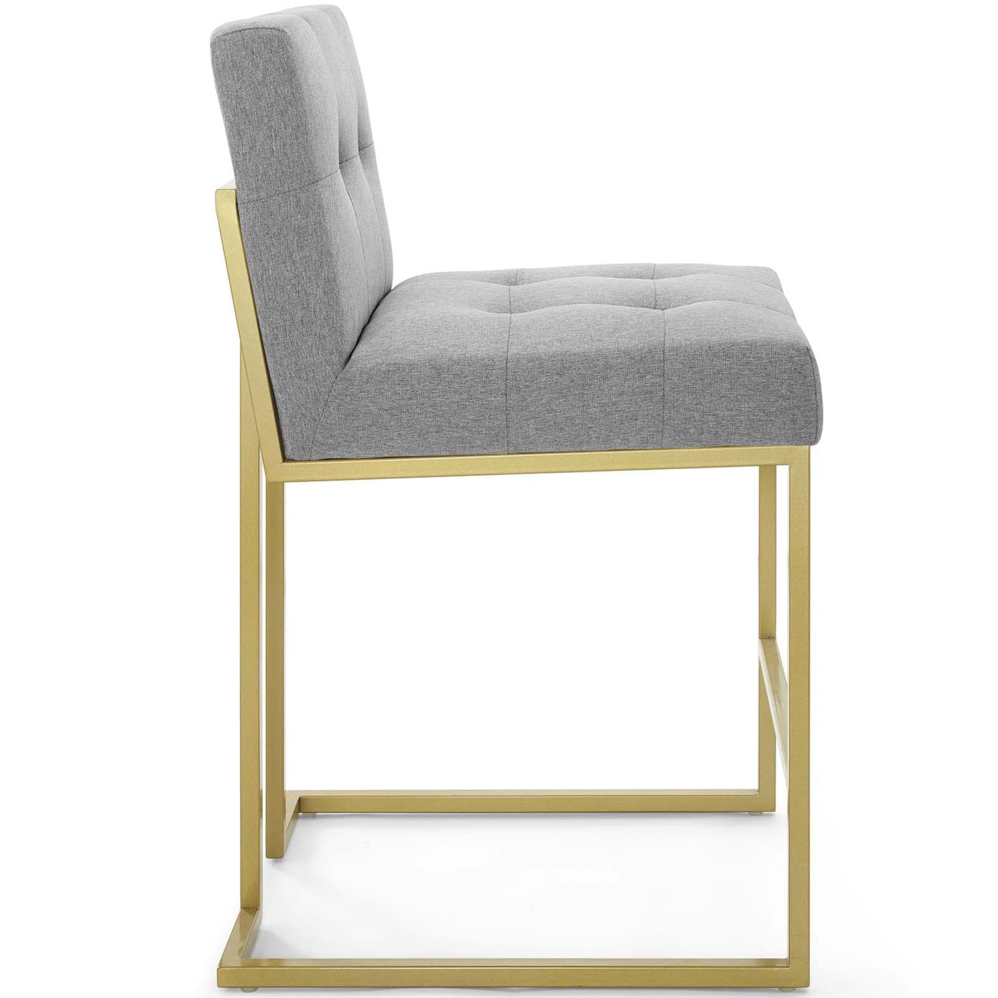 Modway Privy Gold Stainless Steel Upholstered Fabric Counter Stool | Counter Stools | Modishstore-19