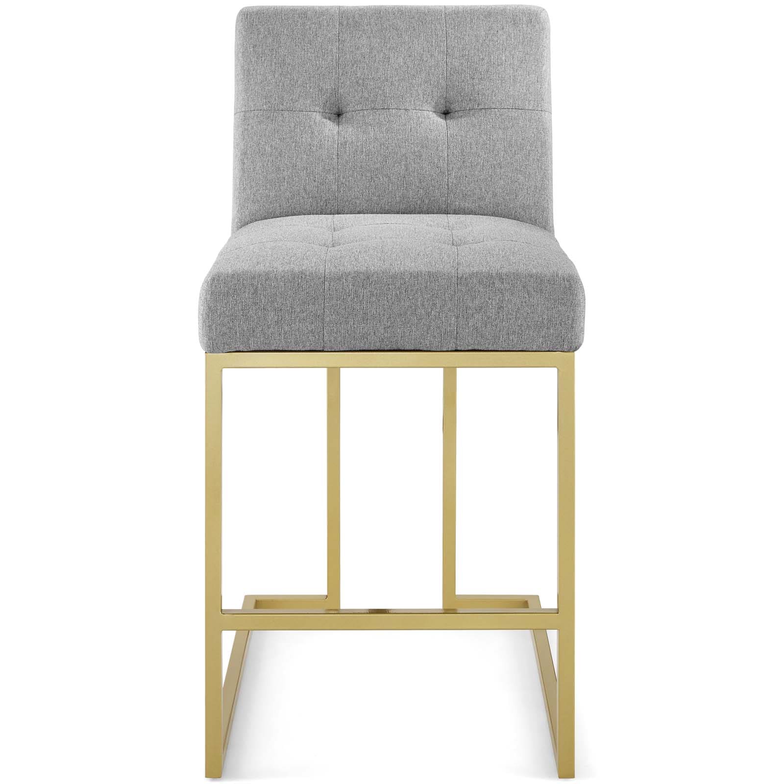 Modway Privy Gold Stainless Steel Upholstered Fabric Counter Stool | Counter Stools | Modishstore-21
