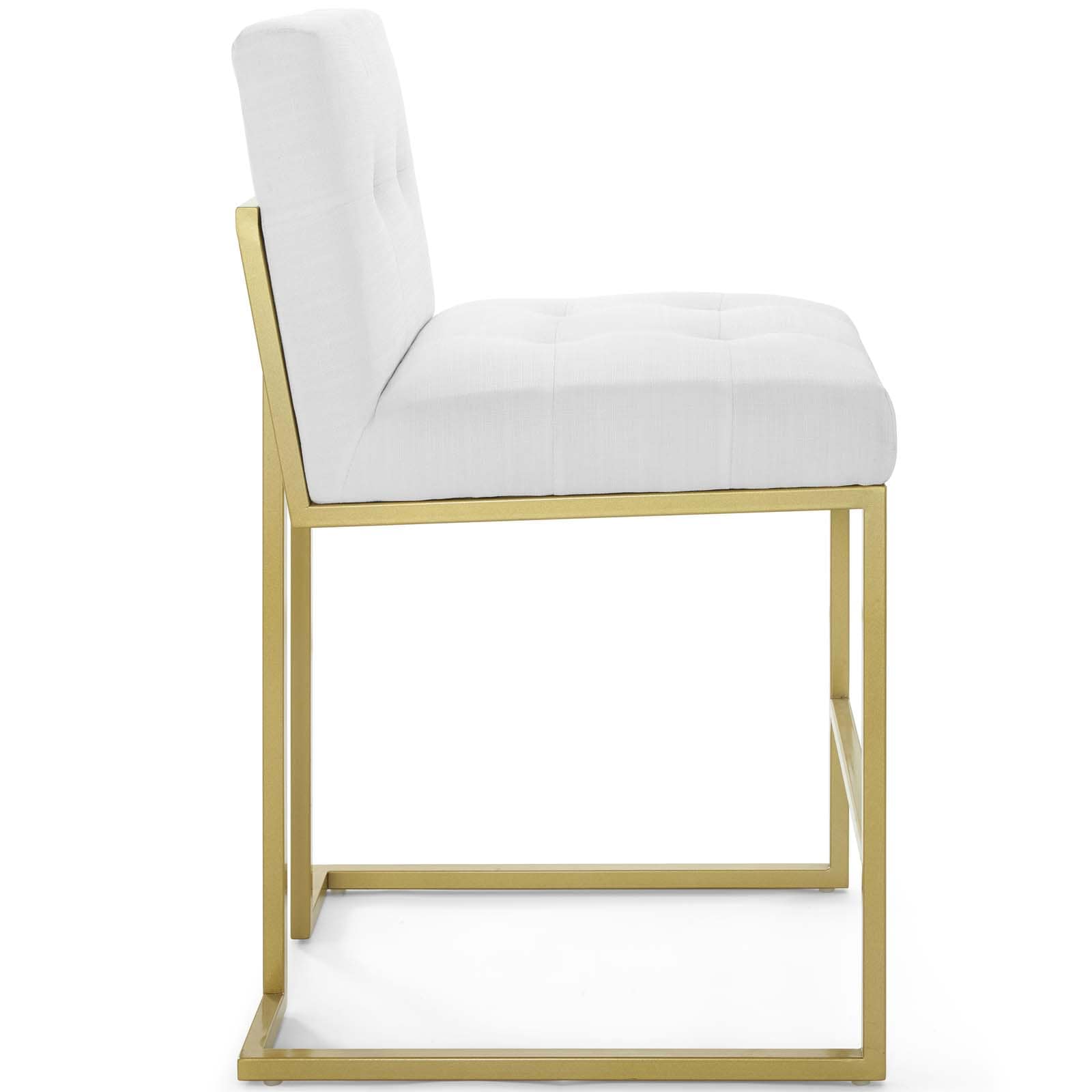 Modway Privy Gold Stainless Steel Upholstered Fabric Counter Stool | Counter Stools | Modishstore-27