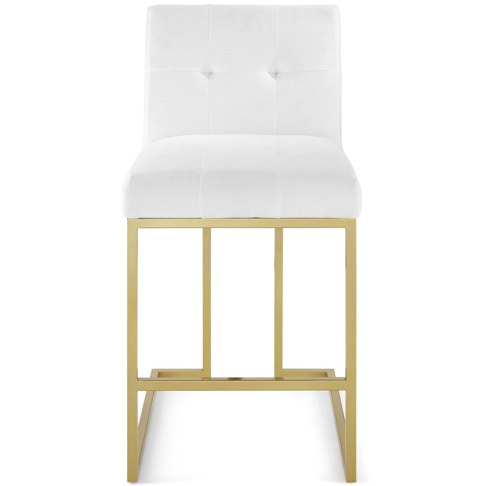 Modway Privy Gold Stainless Steel Upholstered Fabric Counter Stool | Counter Stools | Modishstore-29