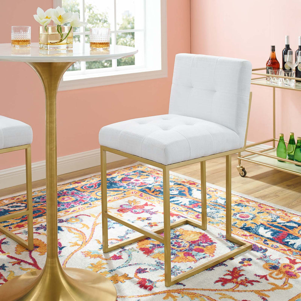 Modway Privy Gold Stainless Steel Upholstered Fabric Counter Stool - EEI-3852 | Counter Stools | Modishstore - 25