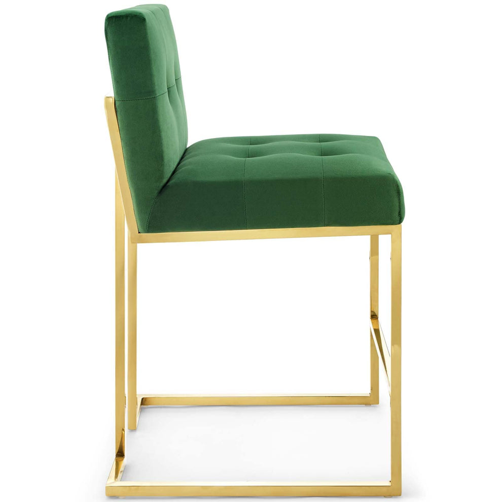 Modway Privy Gold Stainless Steel Performance Velvet Counter Stool - EEI-3853 | Counter Stools | Modishstore - 11