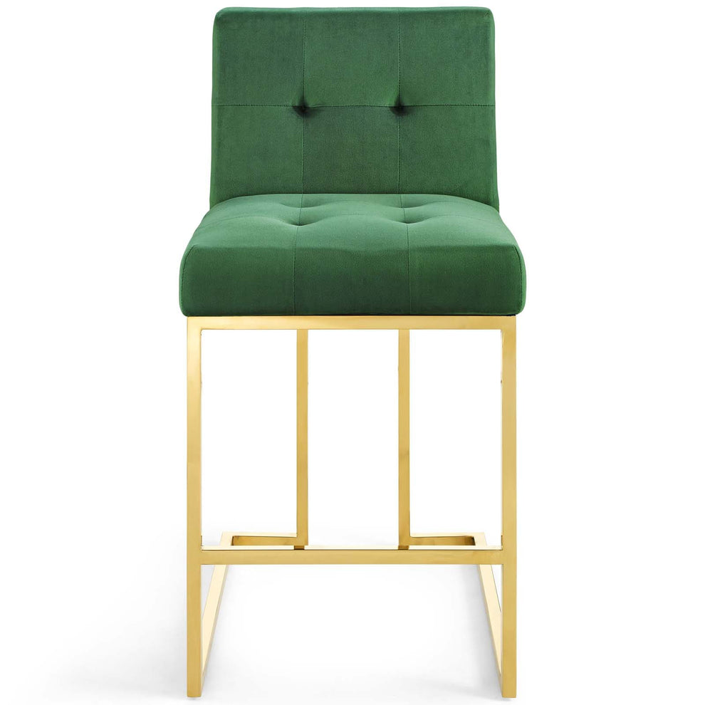 Modway Privy Gold Stainless Steel Performance Velvet Counter Stool - EEI-3853 | Counter Stools | Modishstore - 13