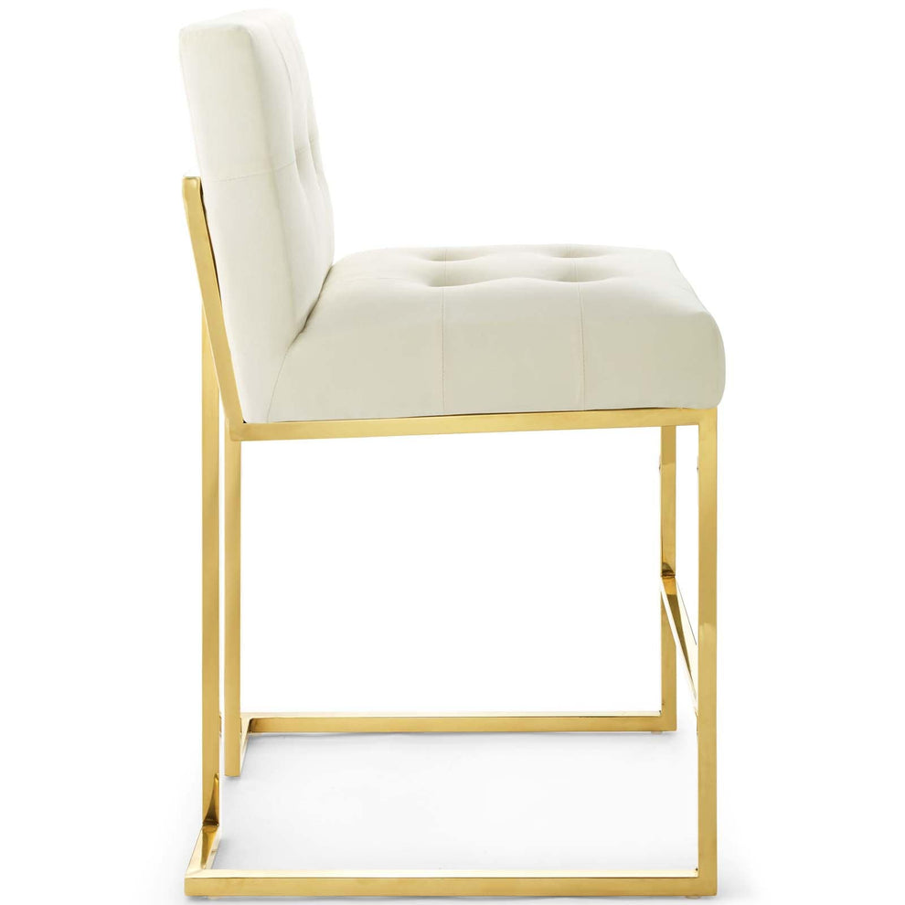 Modway Privy Gold Stainless Steel Performance Velvet Counter Stool - EEI-3853 | Counter Stools | Modishstore - 19