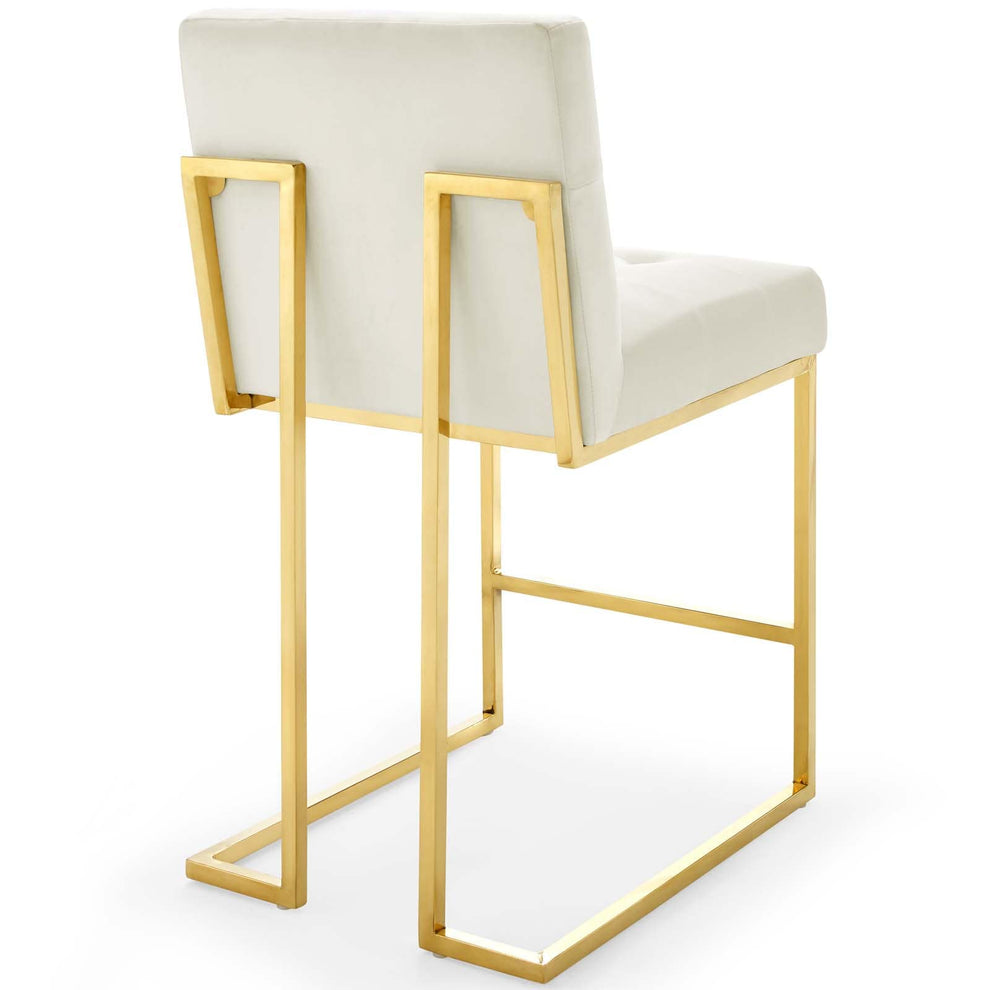 Modway Privy Gold Stainless Steel Performance Velvet Counter Stool - EEI-3853 | Counter Stools | Modishstore - 20