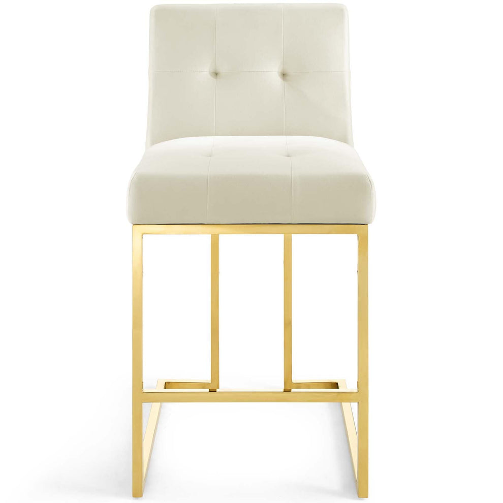 Modway Privy Gold Stainless Steel Performance Velvet Counter Stool - EEI-3853 | Counter Stools | Modishstore - 21