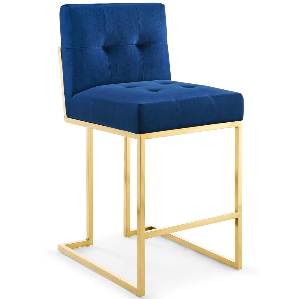 Modway Privy Gold Stainless Steel Performance Velvet Counter Stool - EEI-3853 | Counter Stools | Modishstore - 26