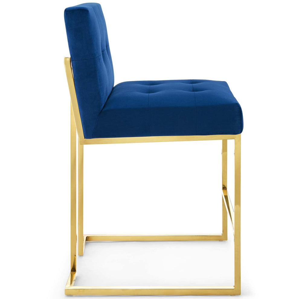 Modway Privy Gold Stainless Steel Performance Velvet Counter Stool - EEI-3853 | Counter Stools | Modishstore - 27