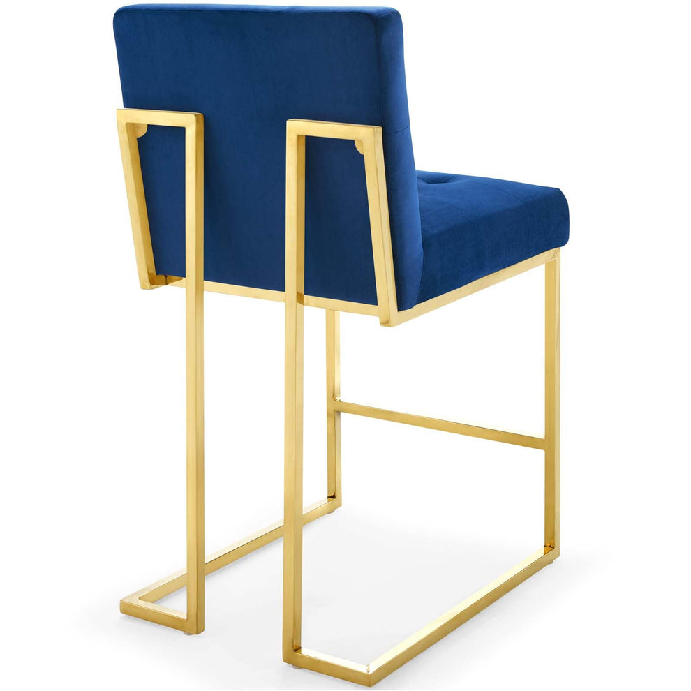 Modway Privy Gold Stainless Steel Performance Velvet Counter Stool - EEI-3853 | Counter Stools | Modishstore - 28