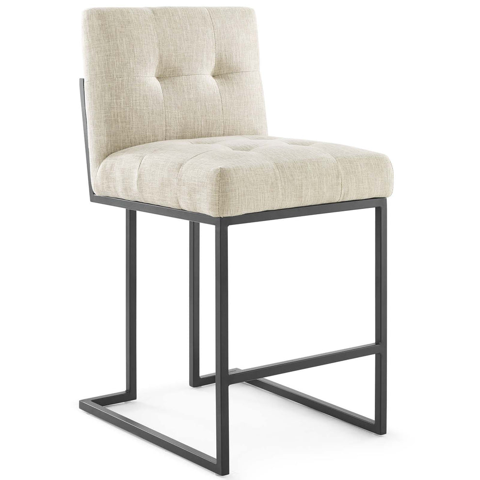 Modway Privy Black Stainless Steel Upholstered Fabric Counter Stool - EEI-3854 | Counter Stools | Modishstore - 2