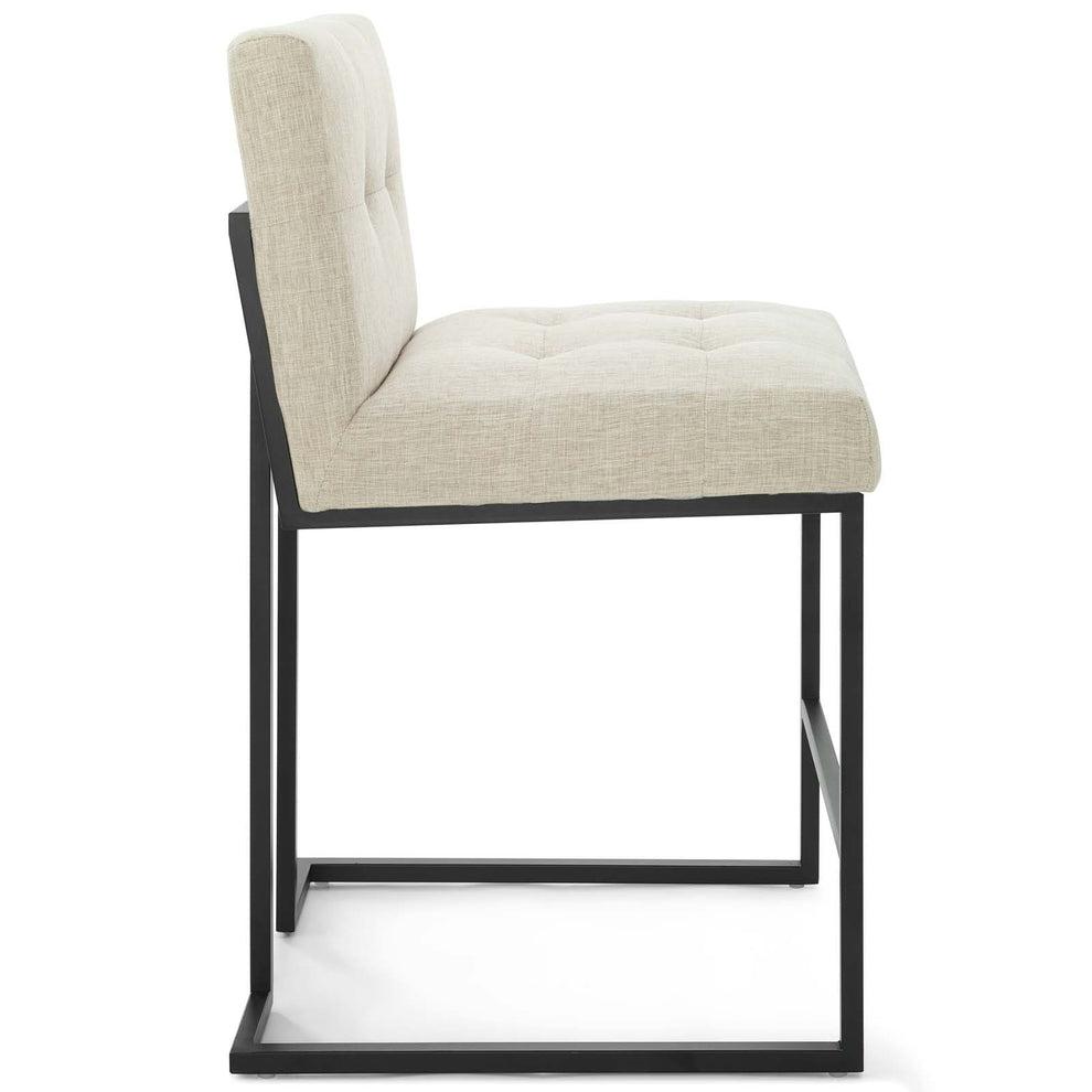 Modway Privy Black Stainless Steel Upholstered Fabric Counter Stool - EEI-3854 | Counter Stools | Modishstore - 3