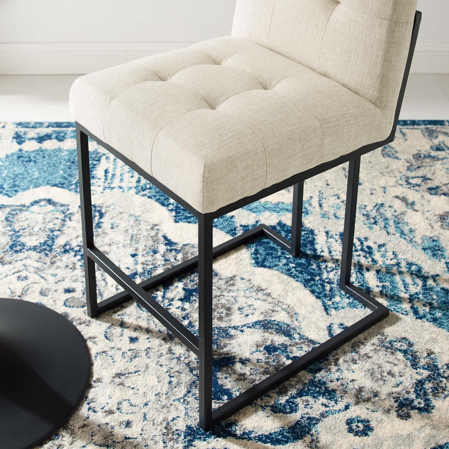 Modway Privy Black Stainless Steel Upholstered Fabric Counter Stool - EEI-3854 | Counter Stools | Modishstore - 8