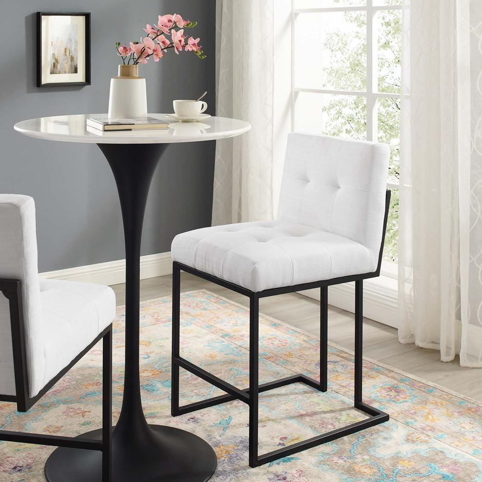 Modway Privy Black Stainless Steel Upholstered Fabric Counter Stool - EEI-3854 | Counter Stools | Modishstore - 17