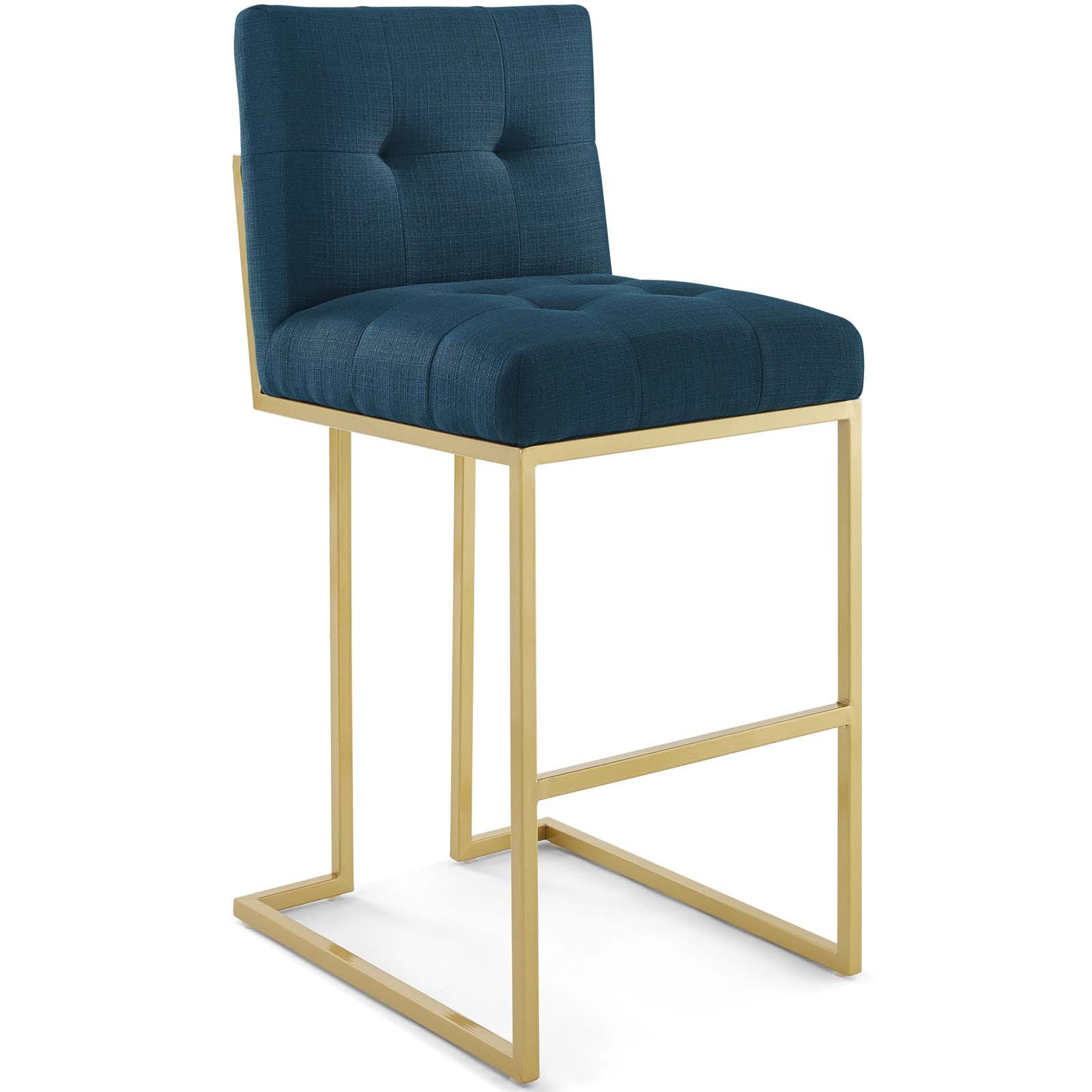 Modway Privy Gold Stainless Steel Upholstered Fabric Bar Stool | Bar Stools | Modishstore-2