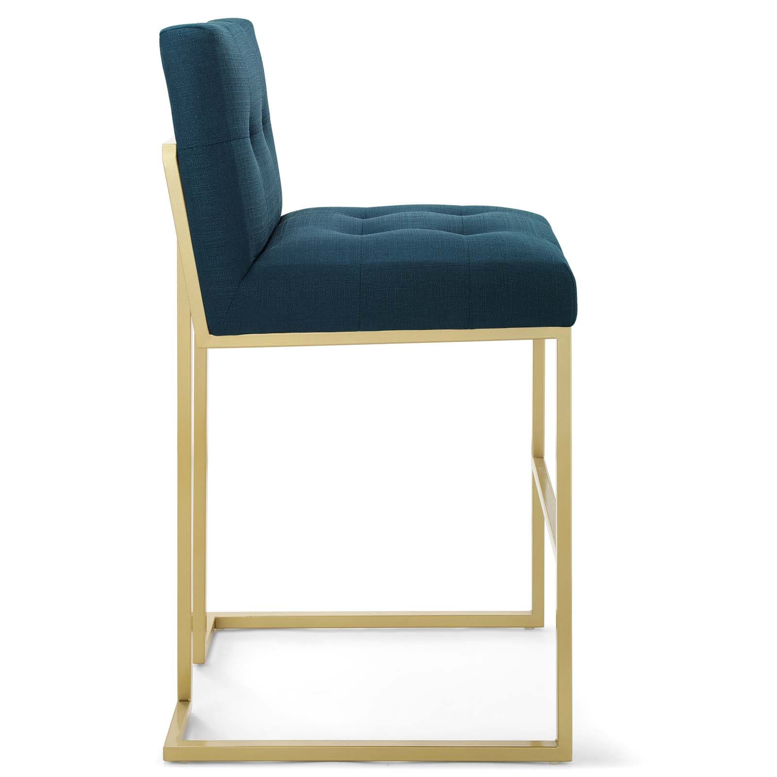 Modway Privy Gold Stainless Steel Upholstered Fabric Bar Stool - EEI-3855 | Bar Stools | Modishstore - 3