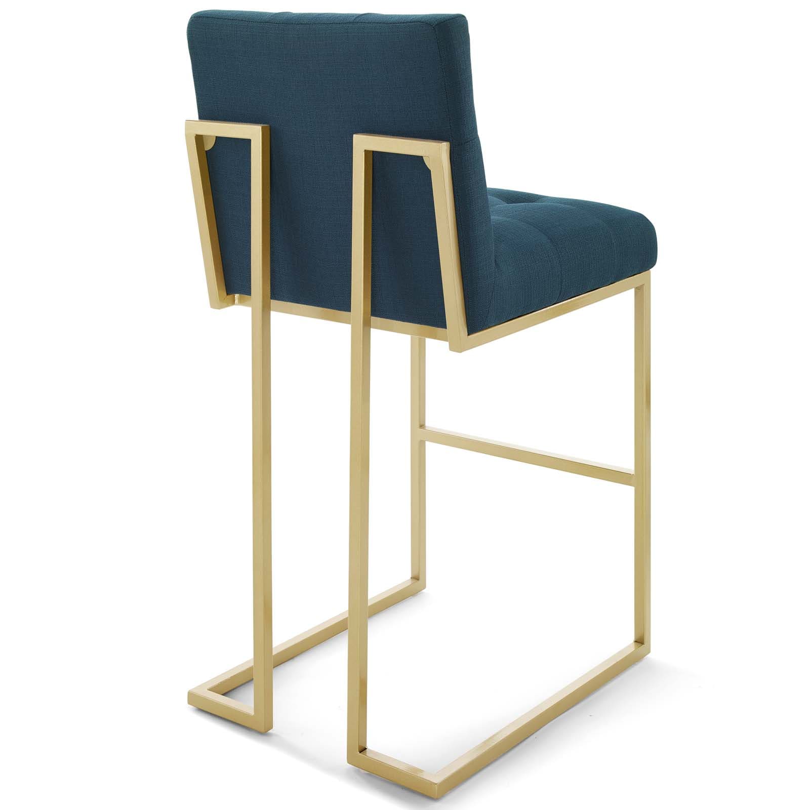 Modway Privy Gold Stainless Steel Upholstered Fabric Bar Stool - EEI-3855 | Bar Stools | Modishstore - 4