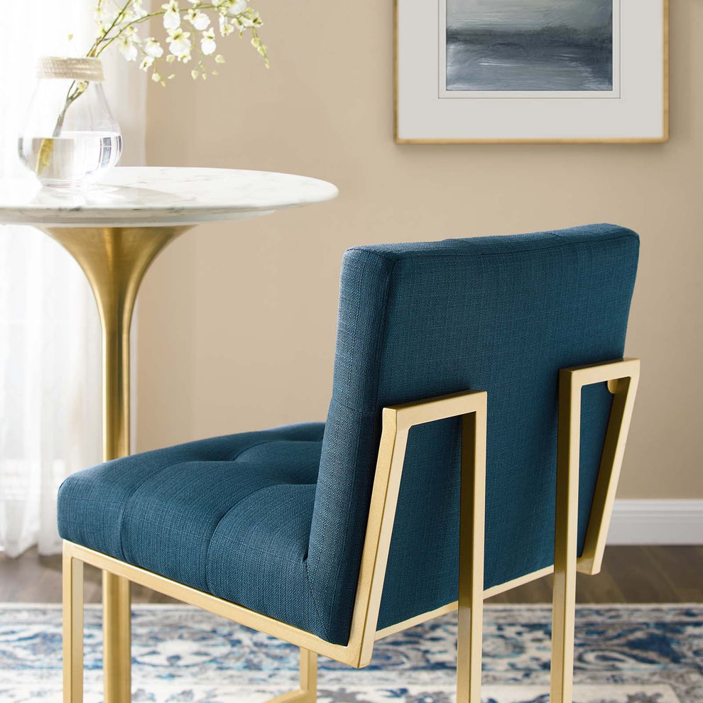 Modway Privy Gold Stainless Steel Upholstered Fabric Bar Stool - EEI-3855 | Bar Stools | Modishstore - 8
