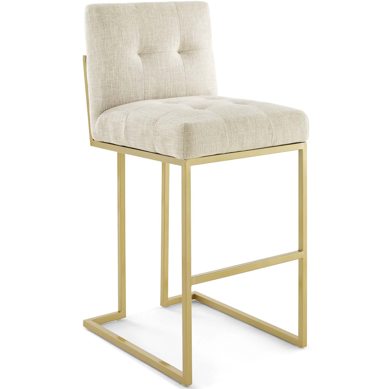 Modway Privy Gold Stainless Steel Upholstered Fabric Bar Stool | Bar Stools | Modishstore-10