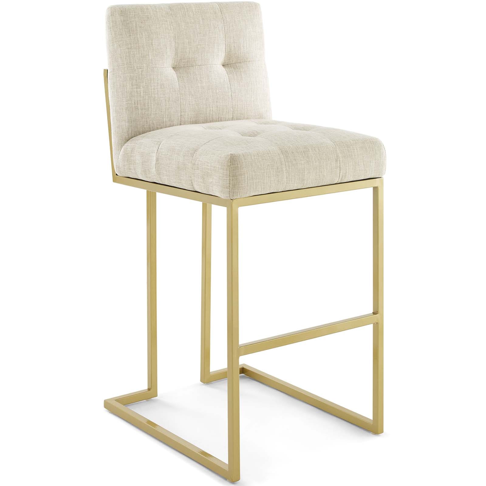 Modway Privy Gold Stainless Steel Upholstered Fabric Bar Stool - EEI-3855 | Bar Stools | Modishstore - 10