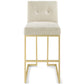 Modway Privy Gold Stainless Steel Upholstered Fabric Bar Stool - EEI-3855 | Bar Stools | Modishstore - 13