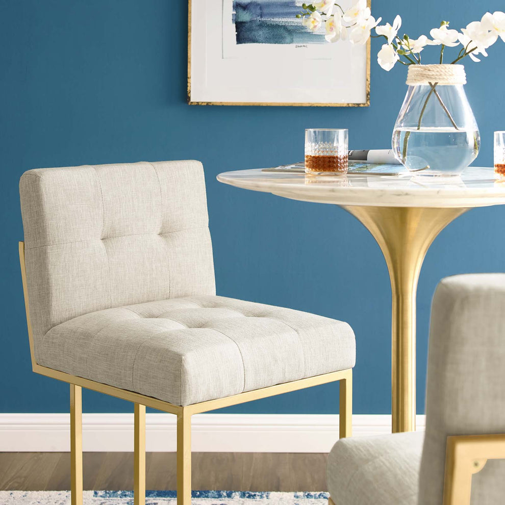 Modway Privy Gold Stainless Steel Upholstered Fabric Bar Stool - EEI-3855 | Bar Stools | Modishstore - 16