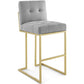 Modway Privy Gold Stainless Steel Upholstered Fabric Bar Stool | Bar Stools | Modishstore-18