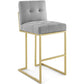 Modway Privy Gold Stainless Steel Upholstered Fabric Bar Stool - EEI-3855 | Bar Stools | Modishstore - 18