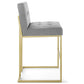 Modway Privy Gold Stainless Steel Upholstered Fabric Bar Stool | Bar Stools | Modishstore-19