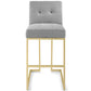 Modway Privy Gold Stainless Steel Upholstered Fabric Bar Stool - EEI-3855 | Bar Stools | Modishstore - 21
