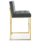 Modway Privy Gold Stainless Steel Performance Velvet Bar Stool - EEI-3856 | Bar Stools | Modishstore - 3