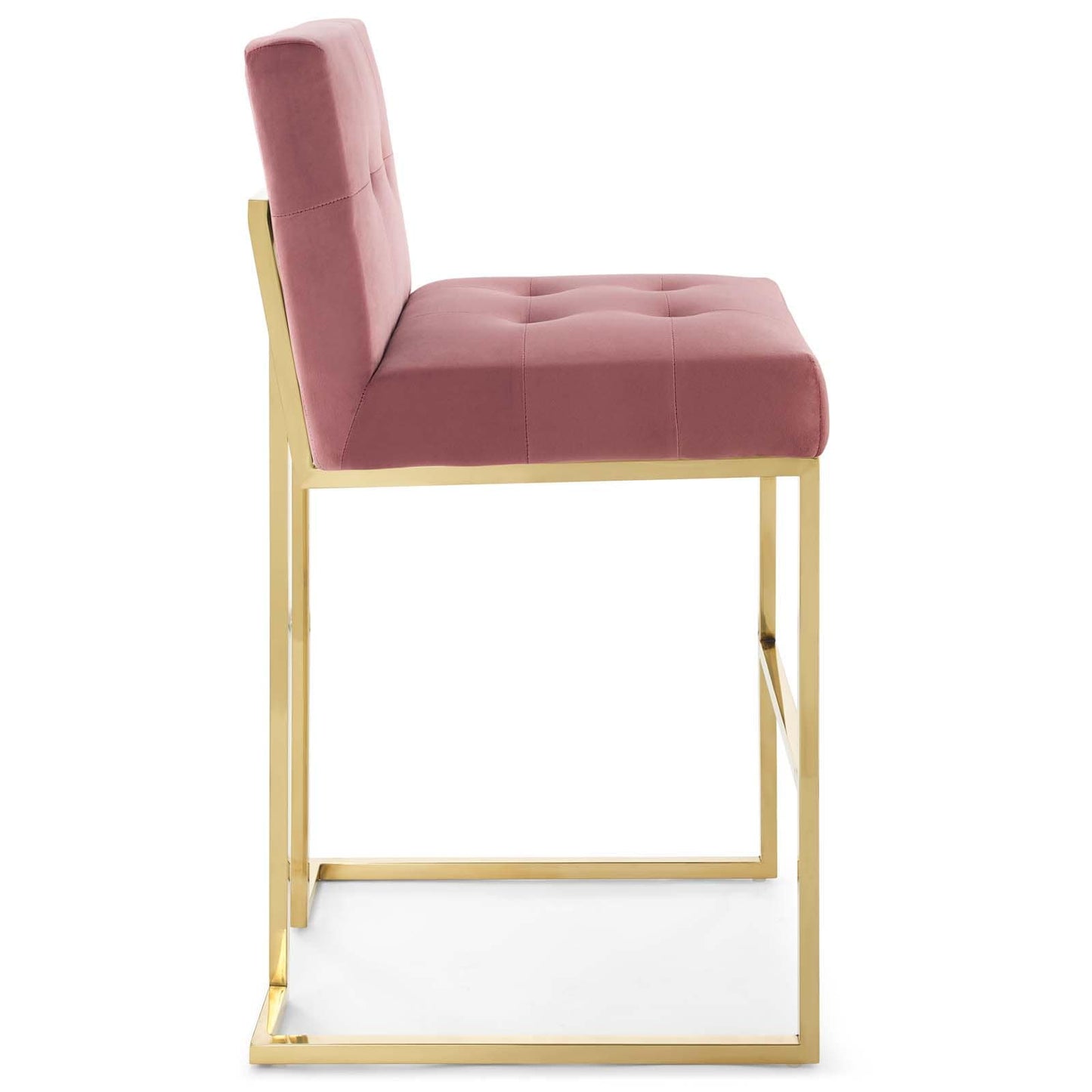 Modway Privy Gold Stainless Steel Performance Velvet Bar Stool - EEI-3856 | Bar Stools | Modishstore - 11
