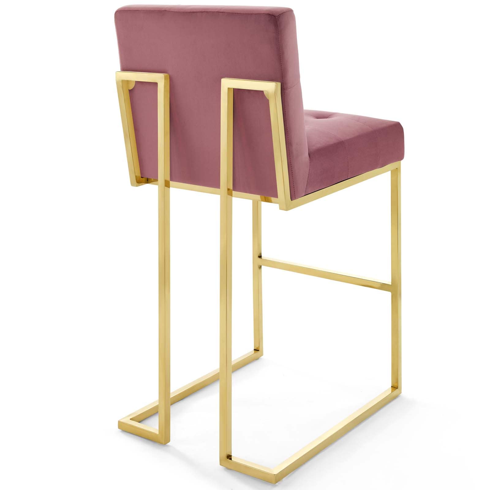Modway Privy Gold Stainless Steel Performance Velvet Bar Stool - EEI-3856 | Bar Stools | Modishstore - 12