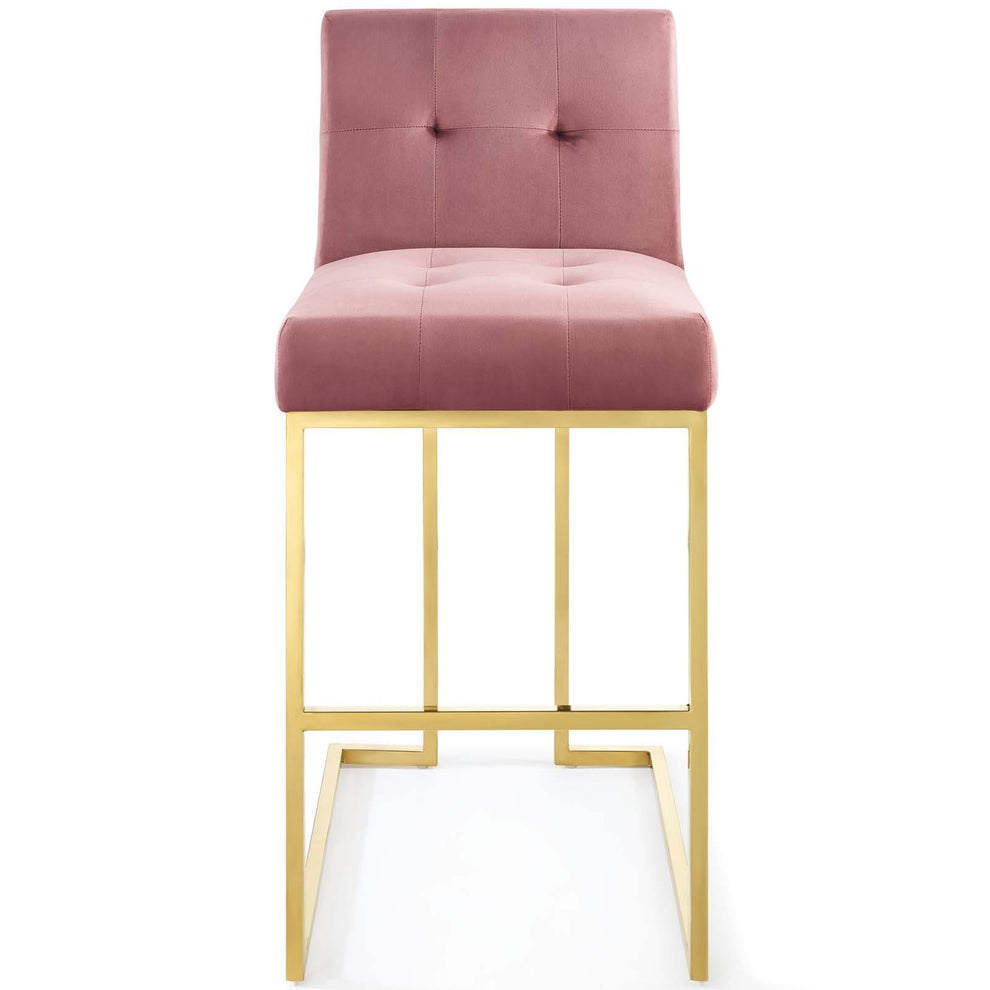 Modway Privy Gold Stainless Steel Performance Velvet Bar Stool - EEI-3856 | Bar Stools | Modishstore - 13