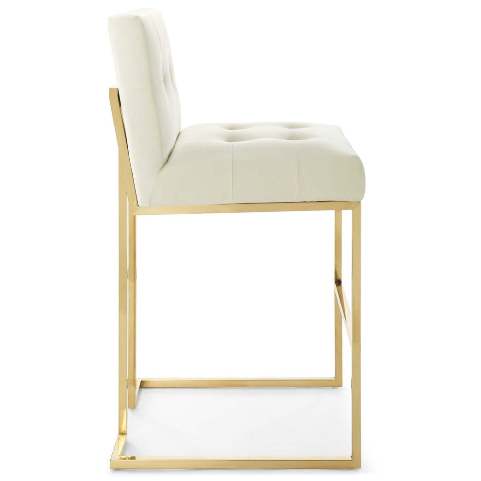 Modway Privy Gold Stainless Steel Performance Velvet Bar Stool - EEI-3856 | Bar Stools | Modishstore - 19