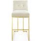 Modway Privy Gold Stainless Steel Performance Velvet Bar Stool - EEI-3856 | Bar Stools | Modishstore - 21