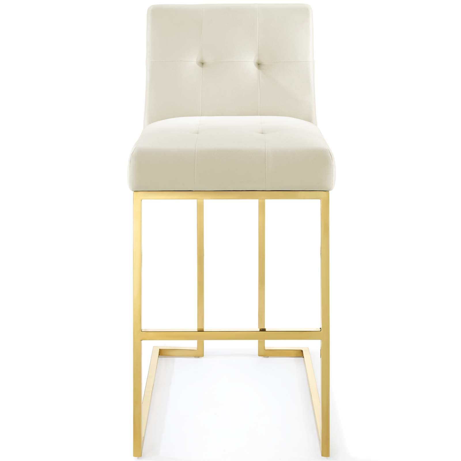 Modway Privy Gold Stainless Steel Performance Velvet Bar Stool - EEI-3856 | Bar Stools | Modishstore - 21