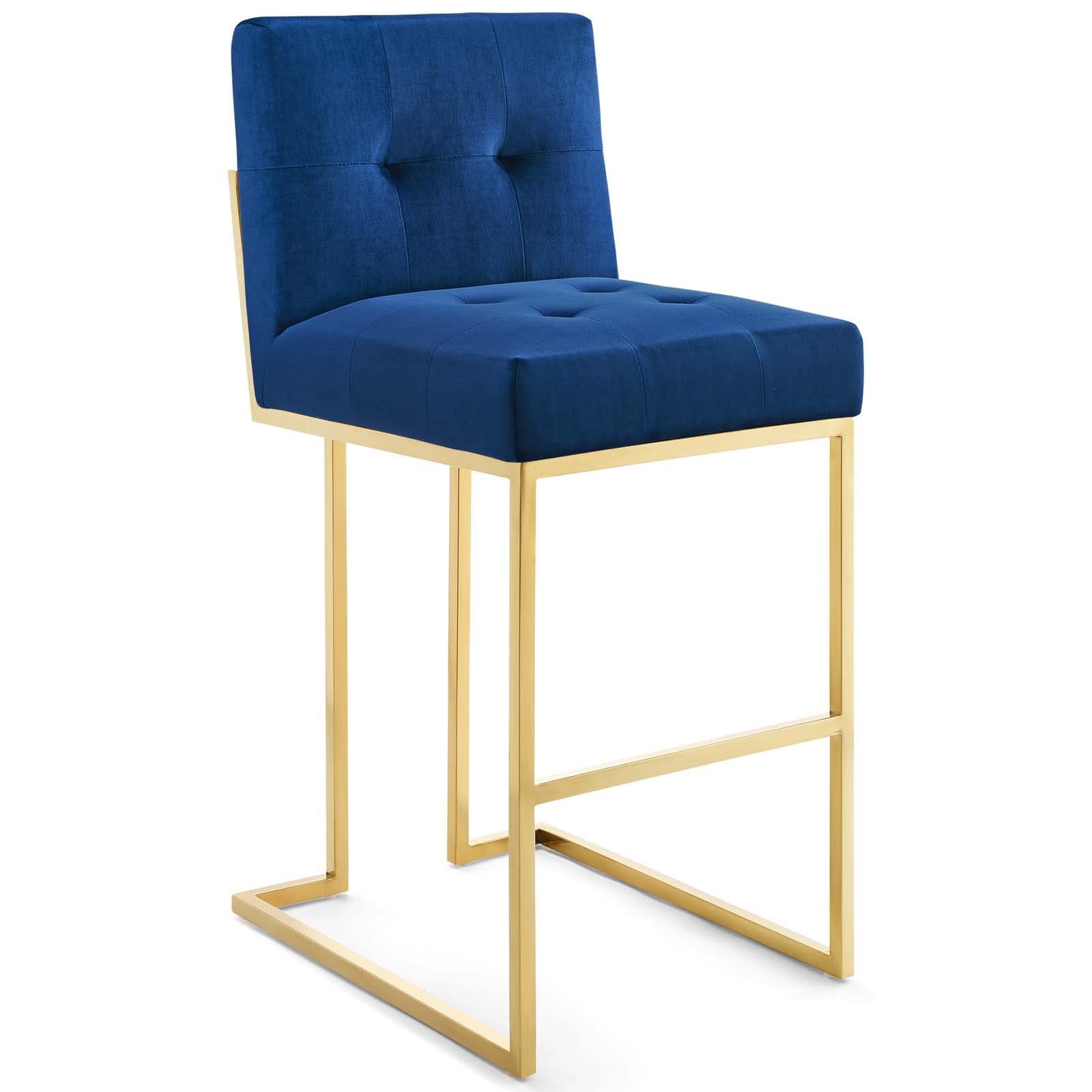 Modway Privy Gold Stainless Steel Performance Velvet Bar Stool - EEI-3856 | Bar Stools | Modishstore - 26