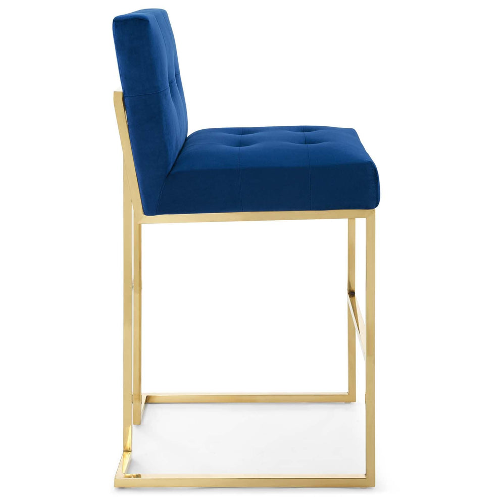 Modway Privy Gold Stainless Steel Performance Velvet Bar Stool - EEI-3856 | Bar Stools | Modishstore - 27