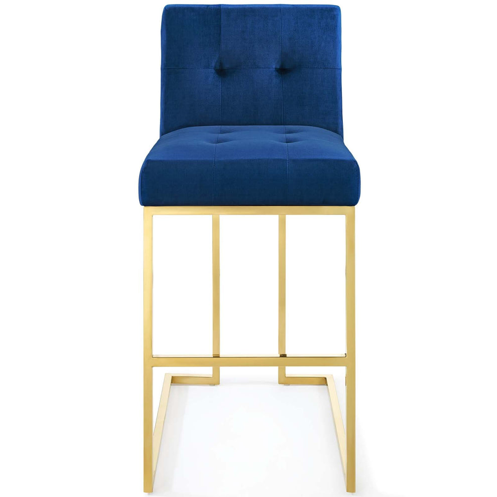 Modway Privy Gold Stainless Steel Performance Velvet Bar Stool - EEI-3856 | Bar Stools | Modishstore - 29