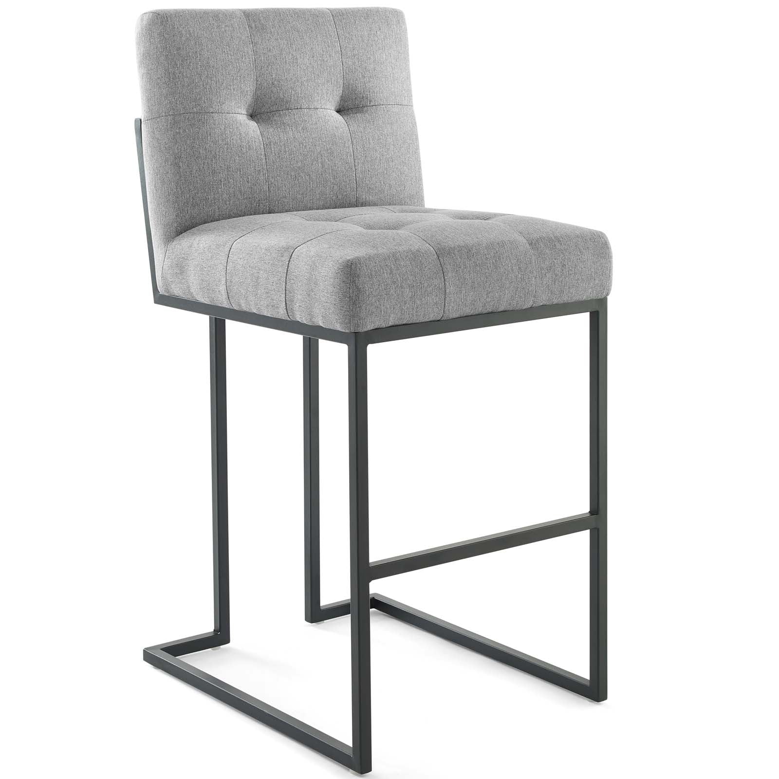 Privy Black Stainless Steel Upholstered Fabric Bar Stool By Modway - EEI-3857 | Bar Stools | Modishstore - 2