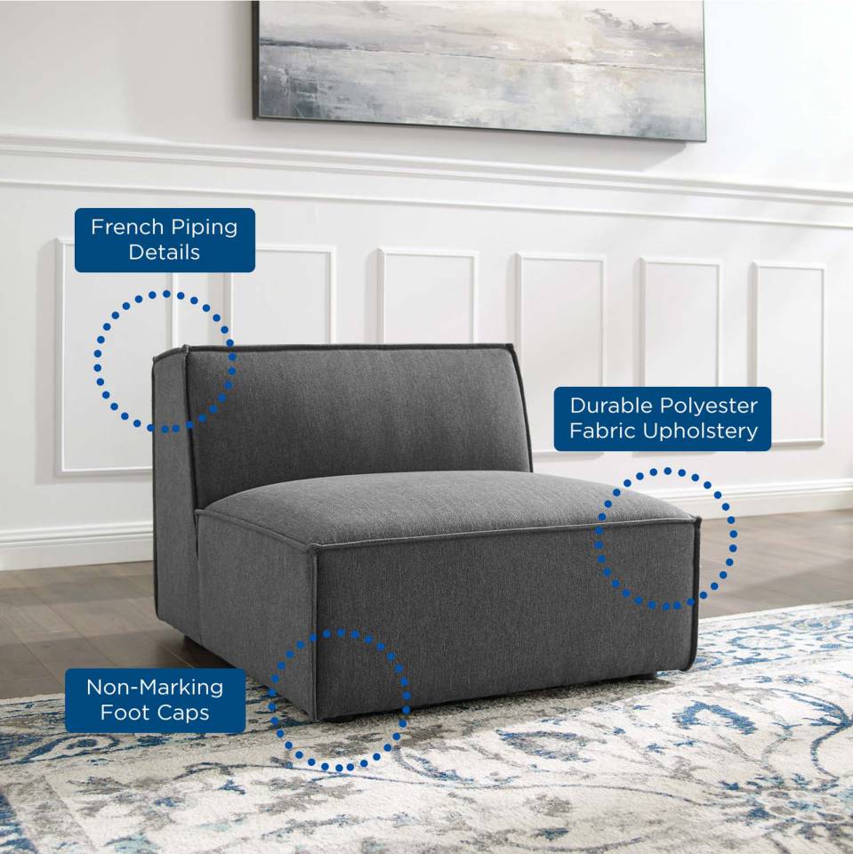 Modway Restore Sectional Sofa Armless Chair - EEI-3872 | Lounge Chairs | Modishstore - 6