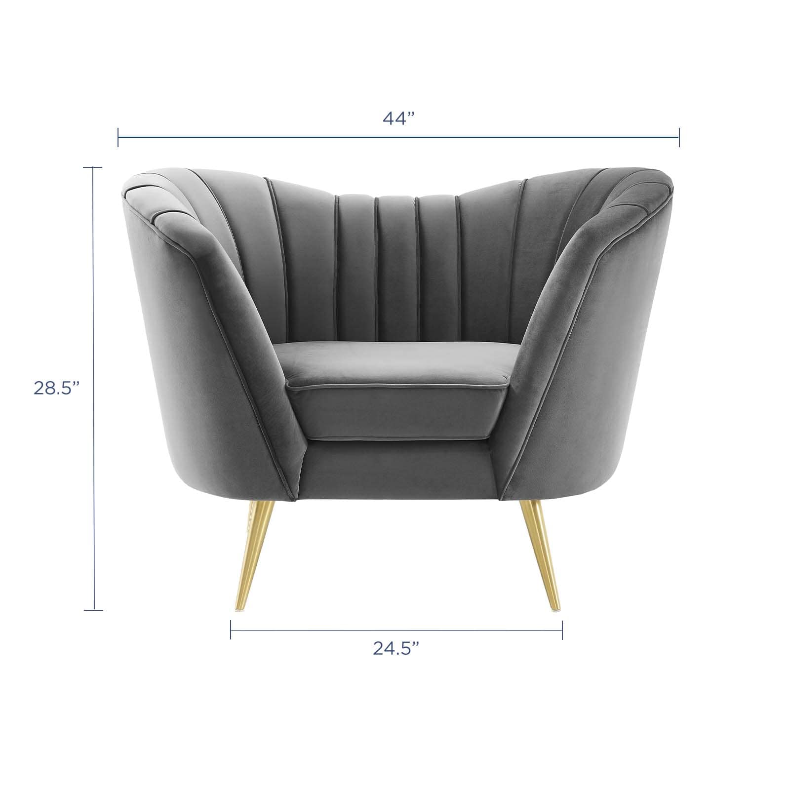 Modway Opportunity Performance Velvet Armchair - EEI-3874 | Armchairs | Modishstore - 6