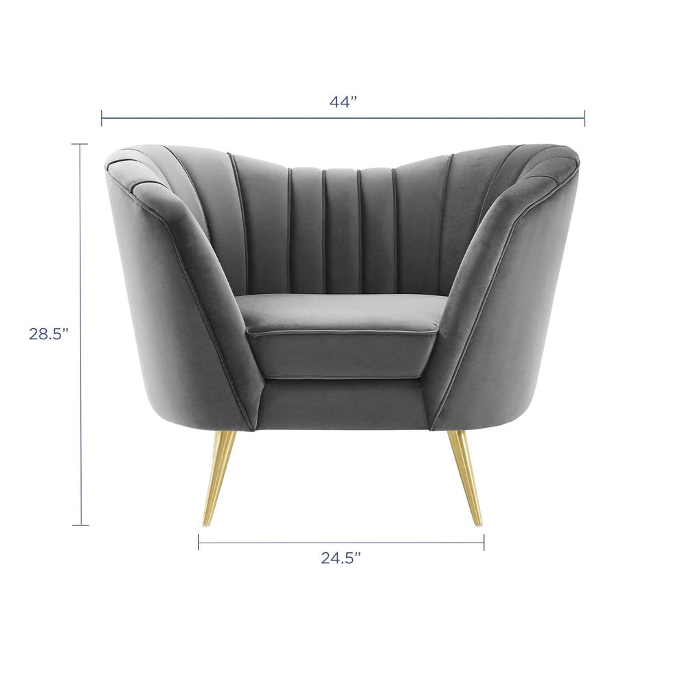 Modway Opportunity Performance Velvet Armchair - EEI-3874 | Armchairs | Modishstore - 6